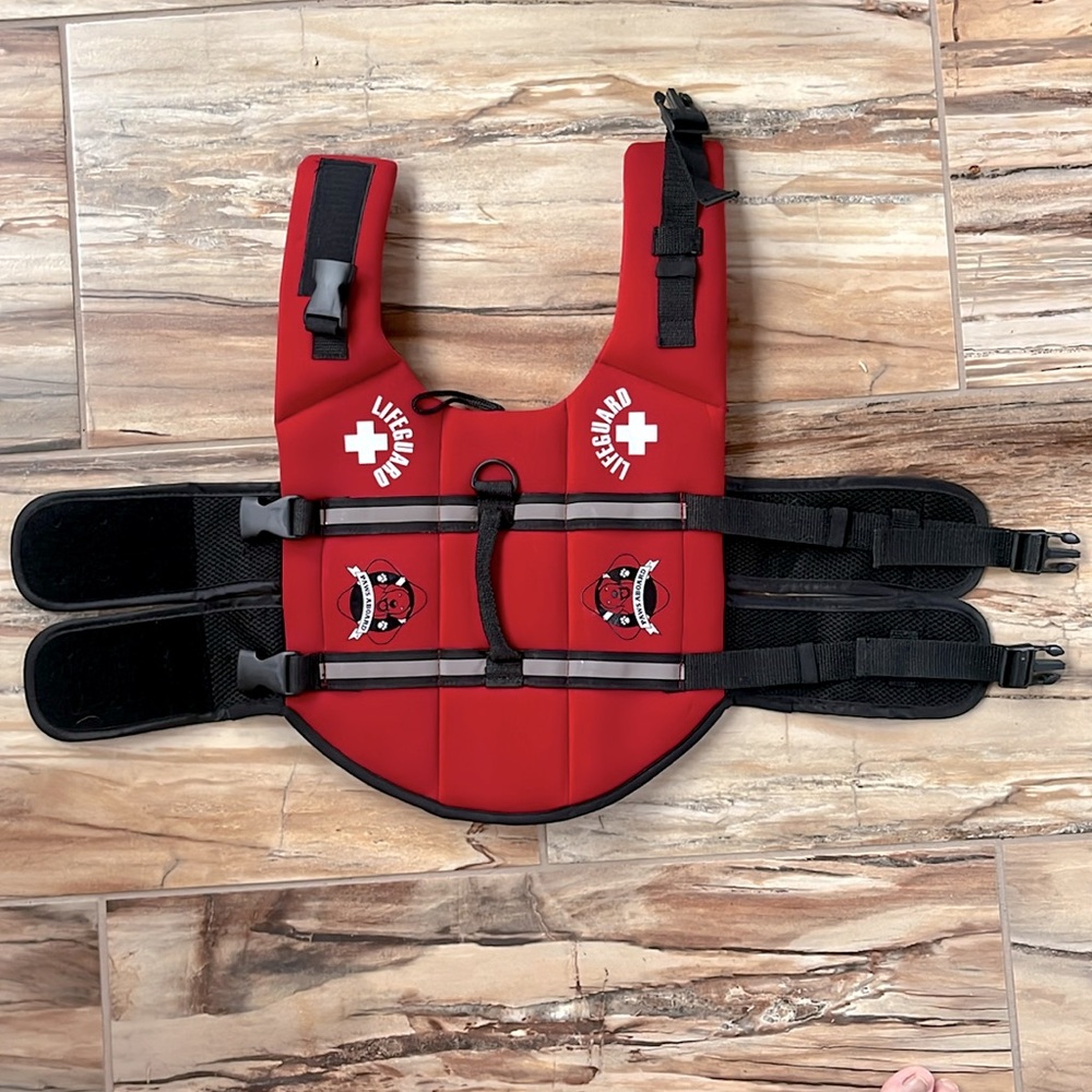 Red Lifeguard Dog Life Jacket